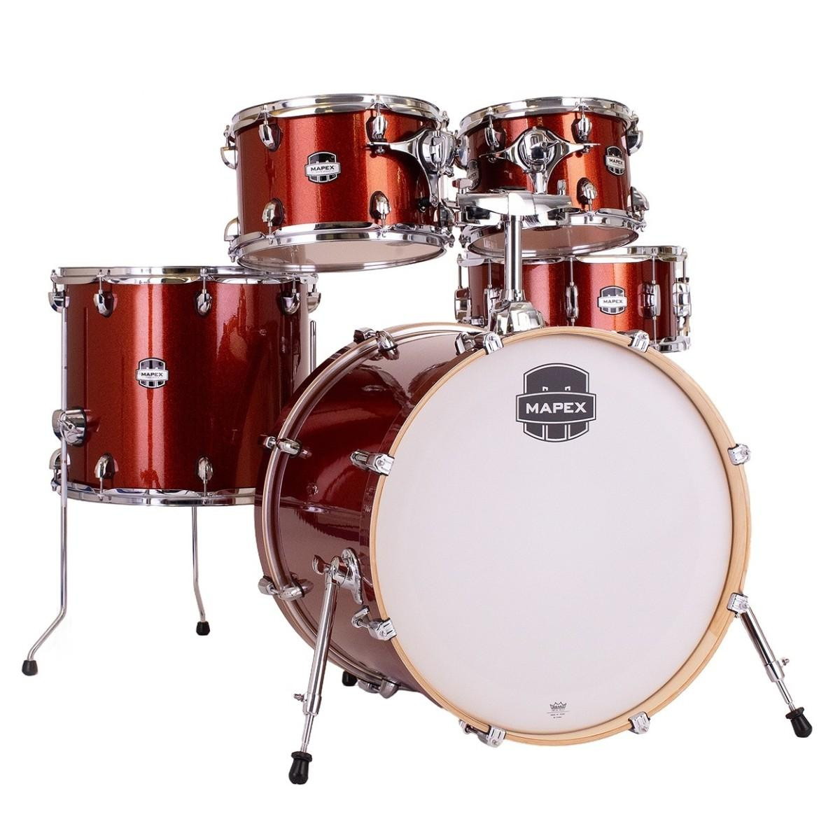 Mapex Mars Birch 20" Fusion Acoustic Drum Kit in Blood Orange Sparkle