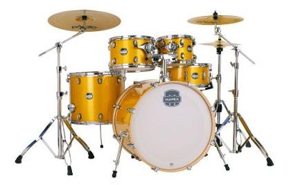 Mapex Mars Birch 22" Rock Acoustic Drum Kit in Sunflower Sparkle