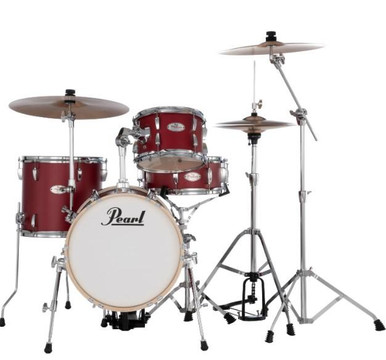Pearl Midtown Compact 16" Acoustic Drum Kit in Matte Red