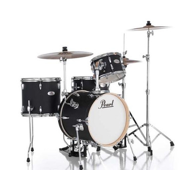 Pearl Midtown Compact 16" Acoustic Drum Kit in Matte Ash Black