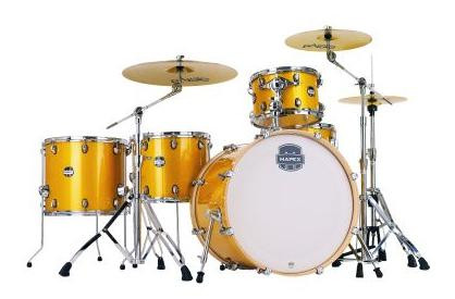 Mapex Mars Birch Crossover 22" Acoustic Drum Kit in Sunflower Sparkle
