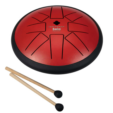 Sela Melody Tongue Drum 6in F Min Red