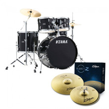 Tama Stagestar 20" Acoustic Drum Kit in Black Night Sparkle - Image 3