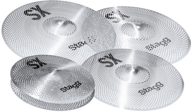 Stagg Silent Practice Cymbal Set with Bag