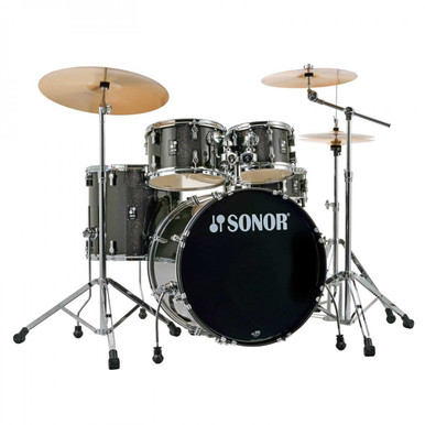 Sonor AQX Studio 20" Acoustic Drum Kit in Black Midnight Sparkle - Image 6