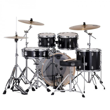 Mapex Venus 20" Acoustic Drum Kit in Black Galaxy Sparkle - Image 2
