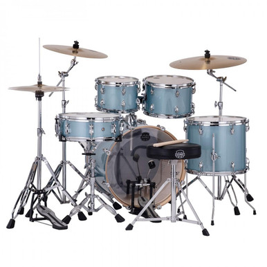 Mapex Venus 20" Acoustic Drum Kit in Aqua Blue Sparkle - Image 2