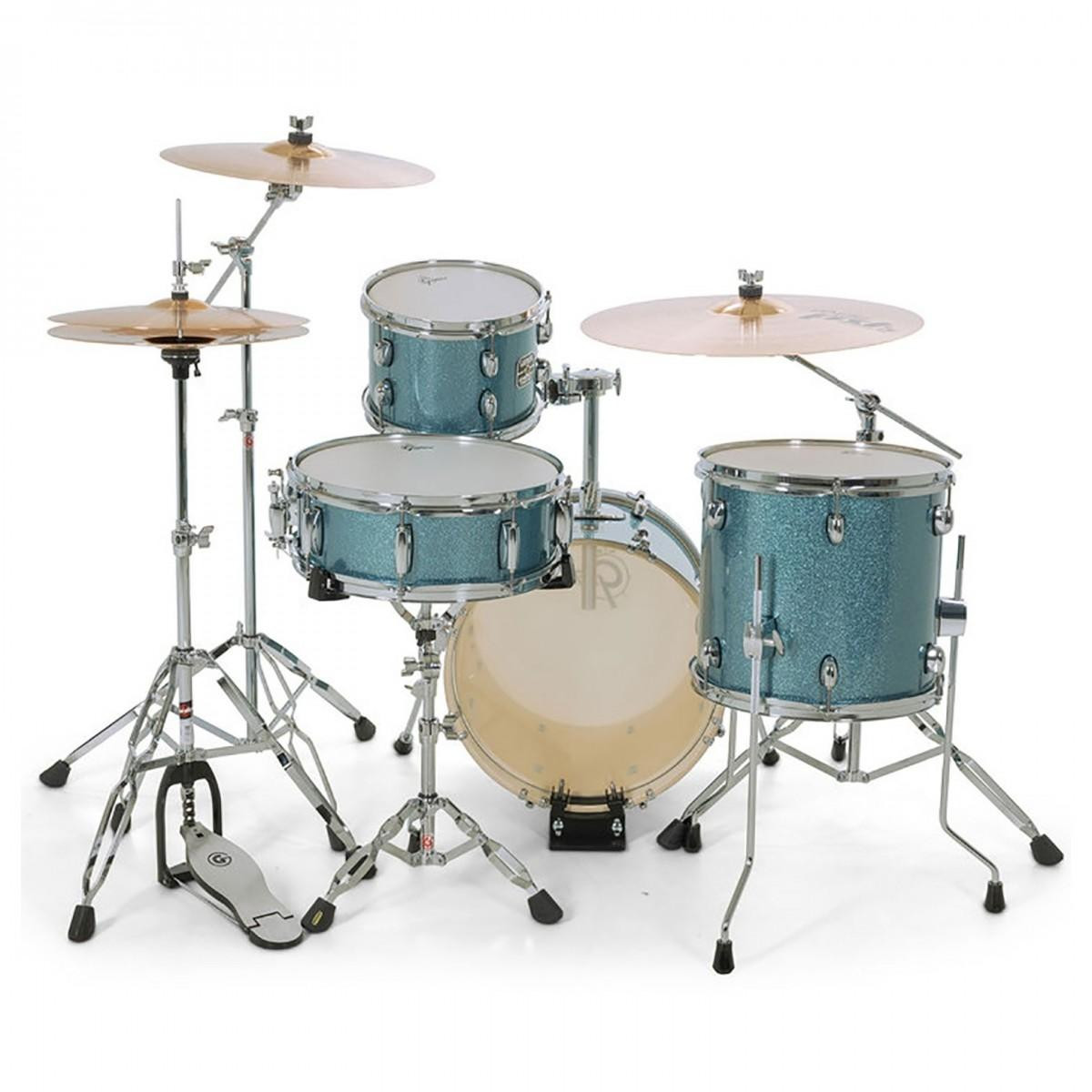 Gretsch Energy Street 16" Acoustic Drum Kit in Blue Sparkle - Image 5