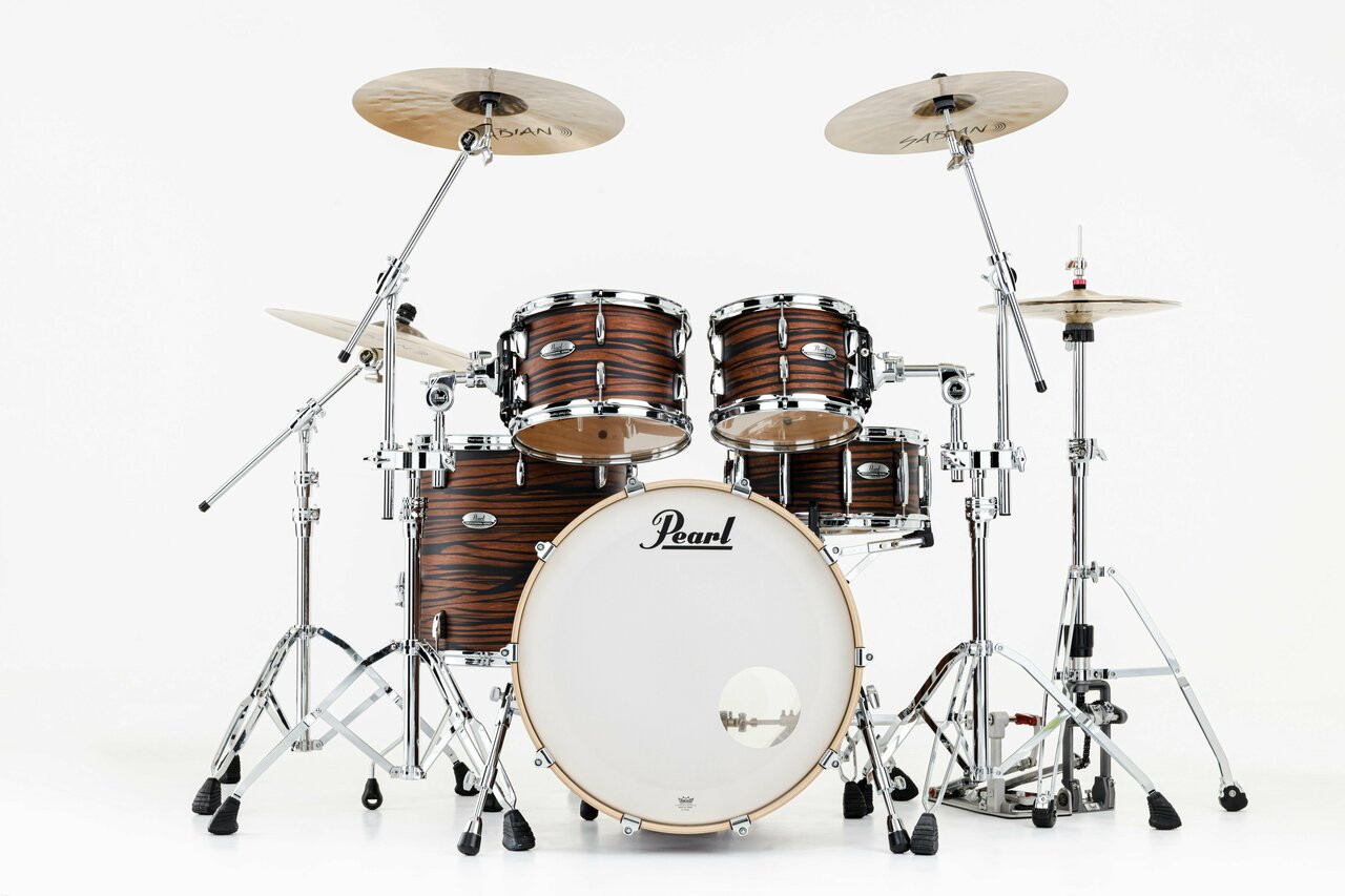 Pearl Professional Series 20" Acoustic Drum Kit in Matte Mocha Swirl - Image 5