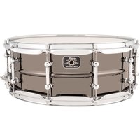 Ludwig Universal 14 x 5.5 Black Brass Snare Drum Chrome Hardware - Image 2