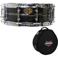 WorldMax 14" x 5 Black Brass Snare Drum & Ahead Armor Case - Image 2