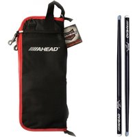 Ahead Drumstick Bag & Lars Ulrich Signature Sticks Black/Red - Image 2