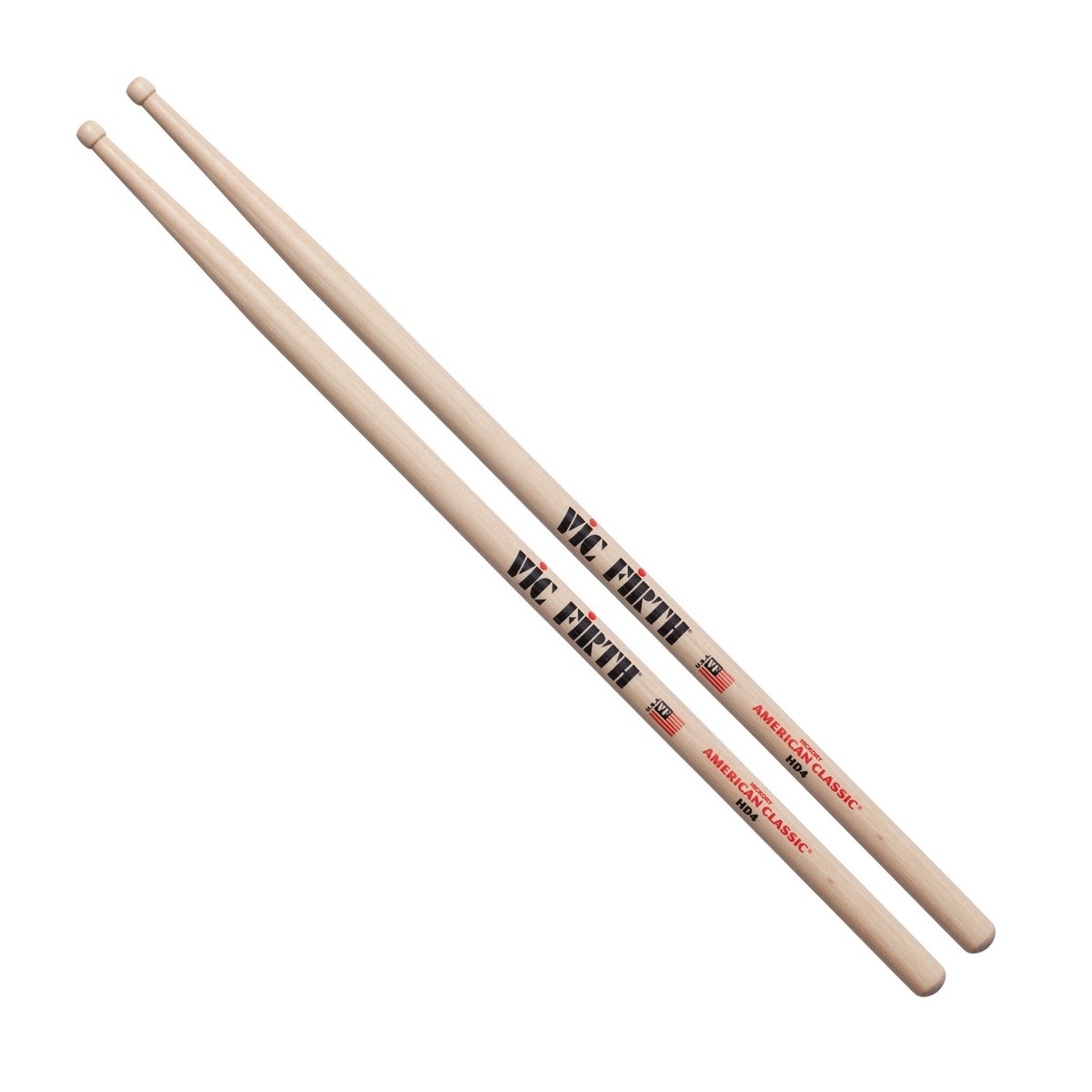 Vic Firth American Classic HD4 Hickory Drumsticks Wood Tip