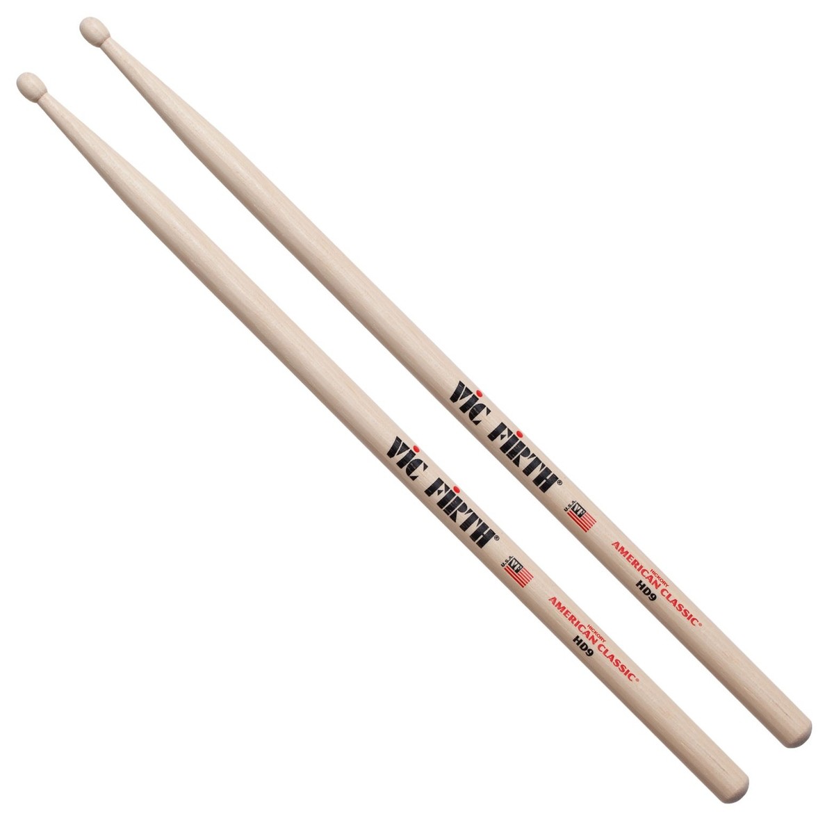 Vic Firth American Classic HD9 SD Hickory Drumsticks Wood Tip