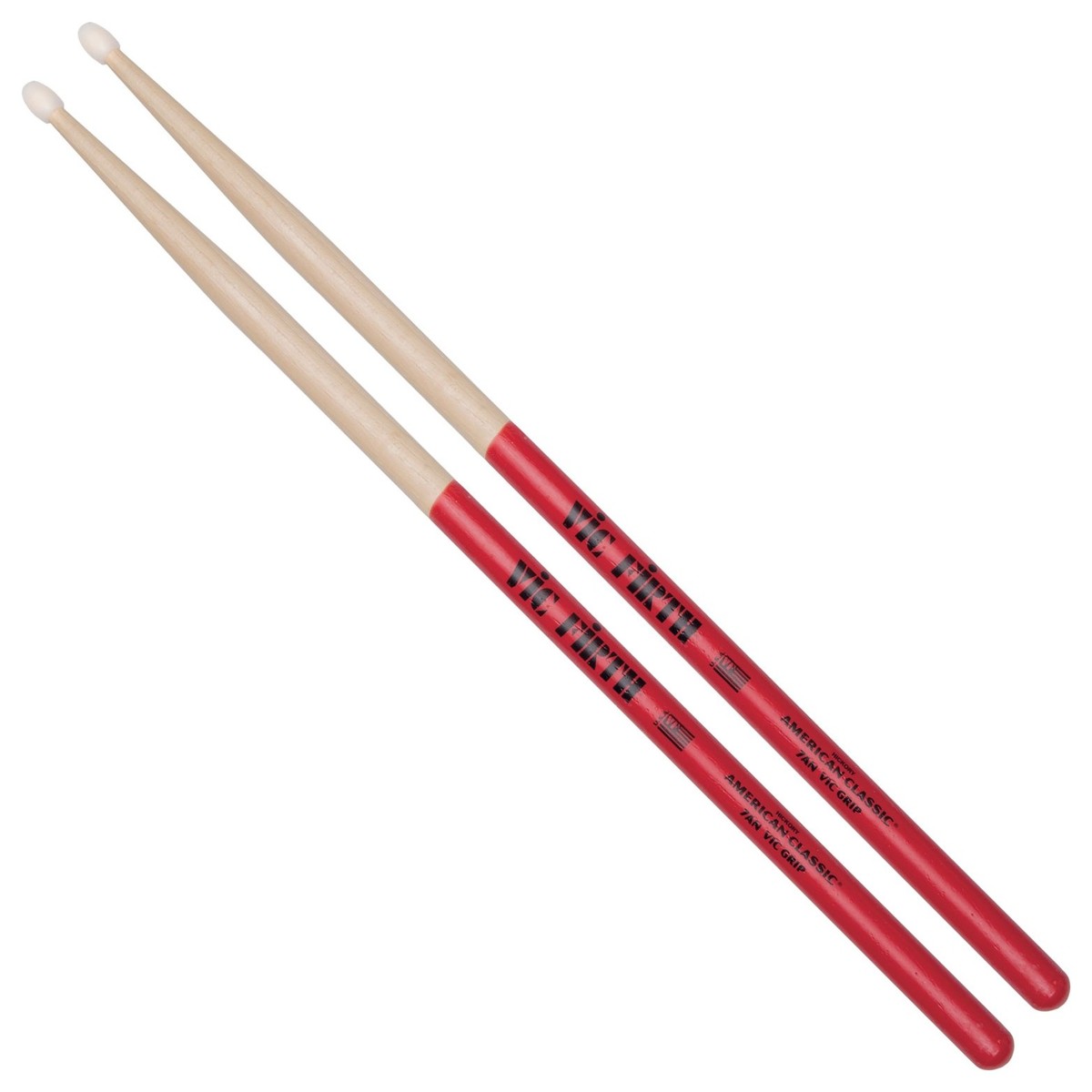 Vic Firth American Classic 7ANVG Drumstick Nylon Tip with Vic Grip