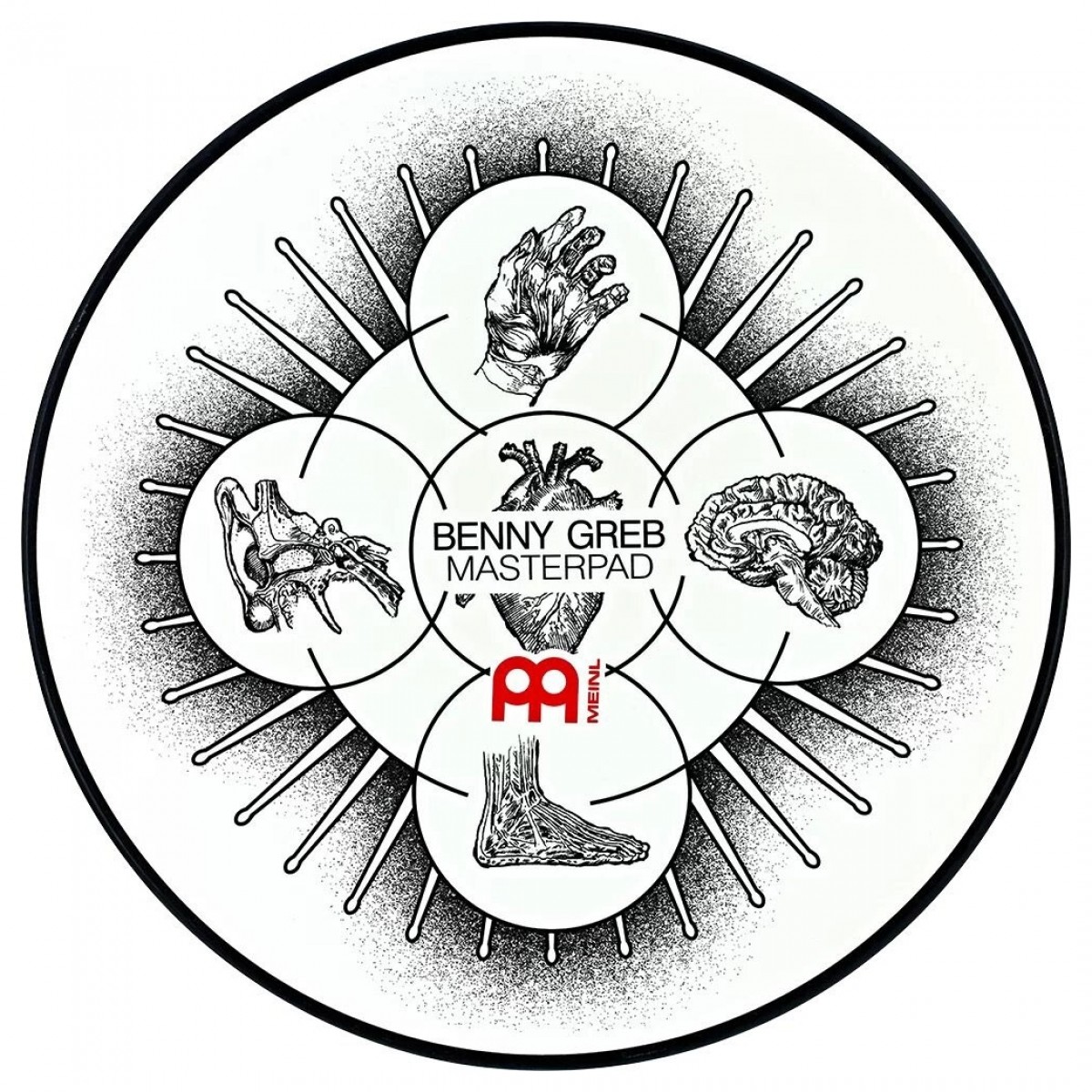 Meinl 12 Masterpad Benny Greb Design