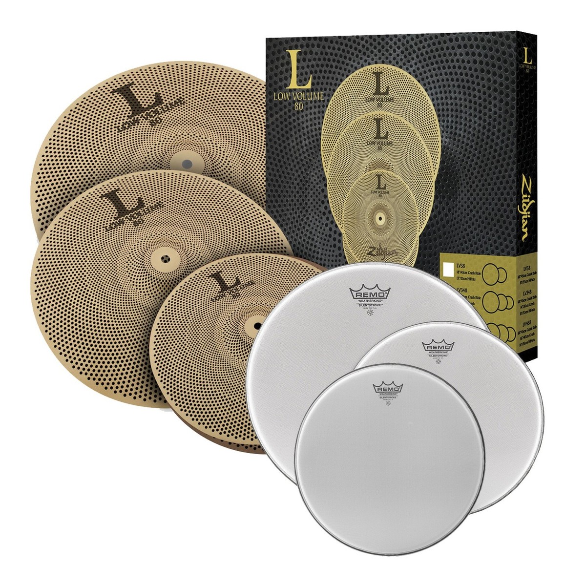 Zildjian Low Volume / Remo Silentstroke Crossover Practice Pack