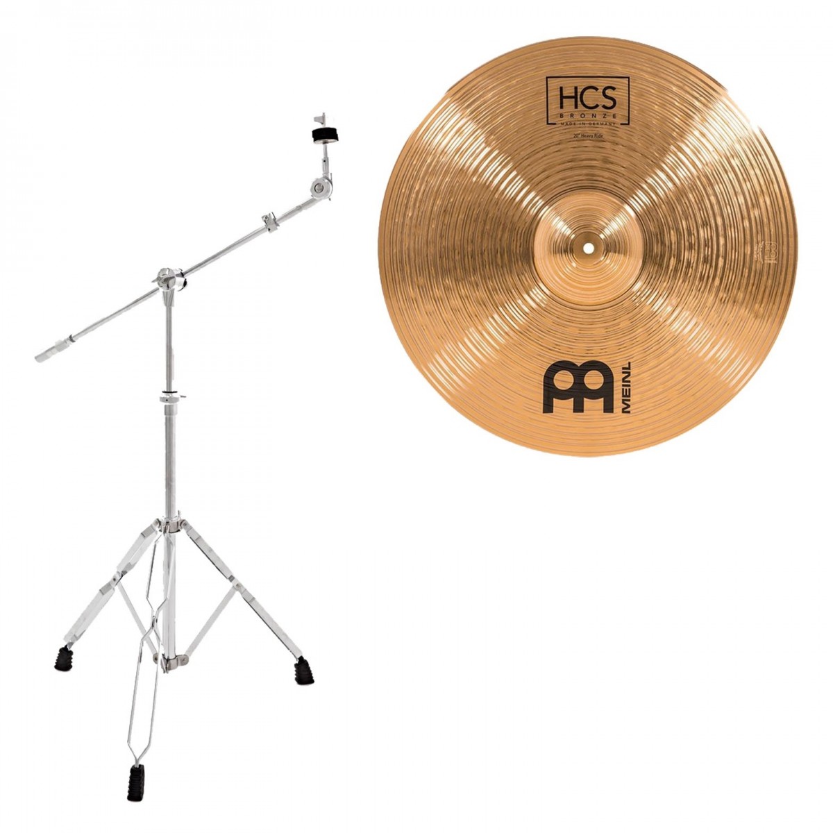 Meinl HCS Bronze 20" Heavy Ride & Cymbal Boom Stand with Counter Weight