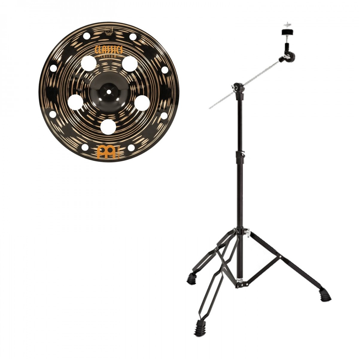 Meinl 16" Classics Custom Dark Trash China & Boom Arm Stand Black
