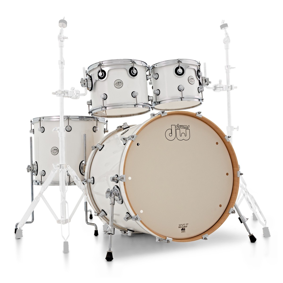 DW Design Series 22 4pc Shell Pack White Gloss