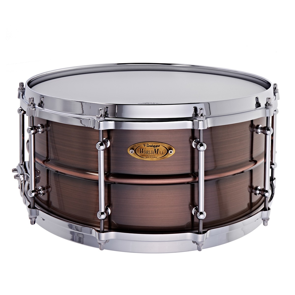 WorldMax 14 x 6.5 Brushed Red Copper Snare Drum