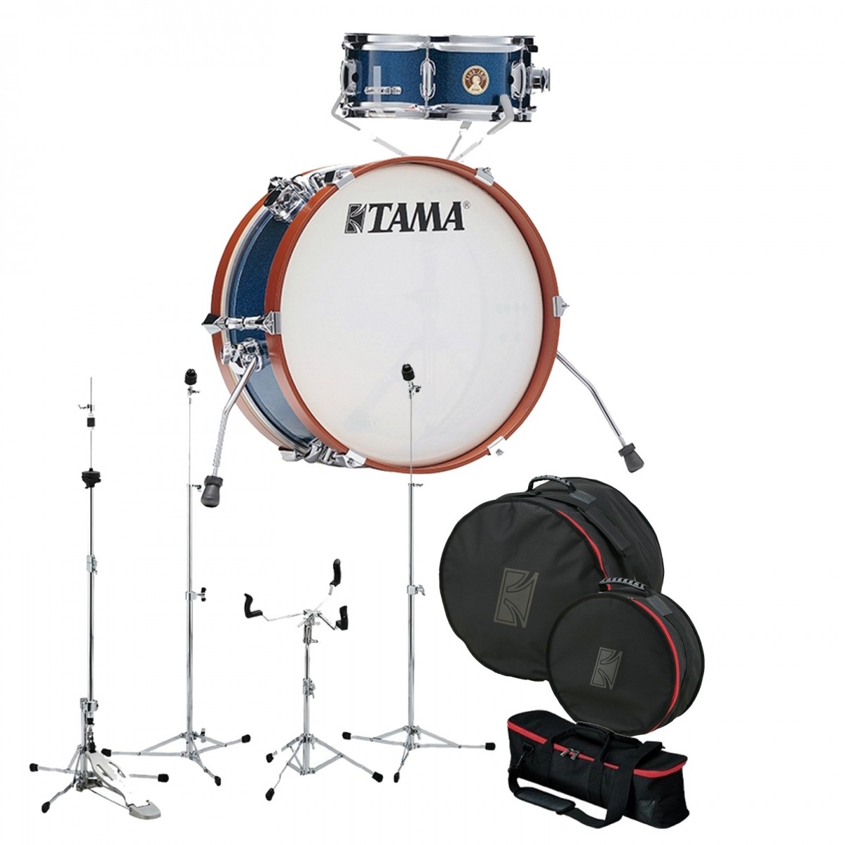 Tama Club-JAM Mini Gig Pack w/Hardware and Bags Indigo Sparkle