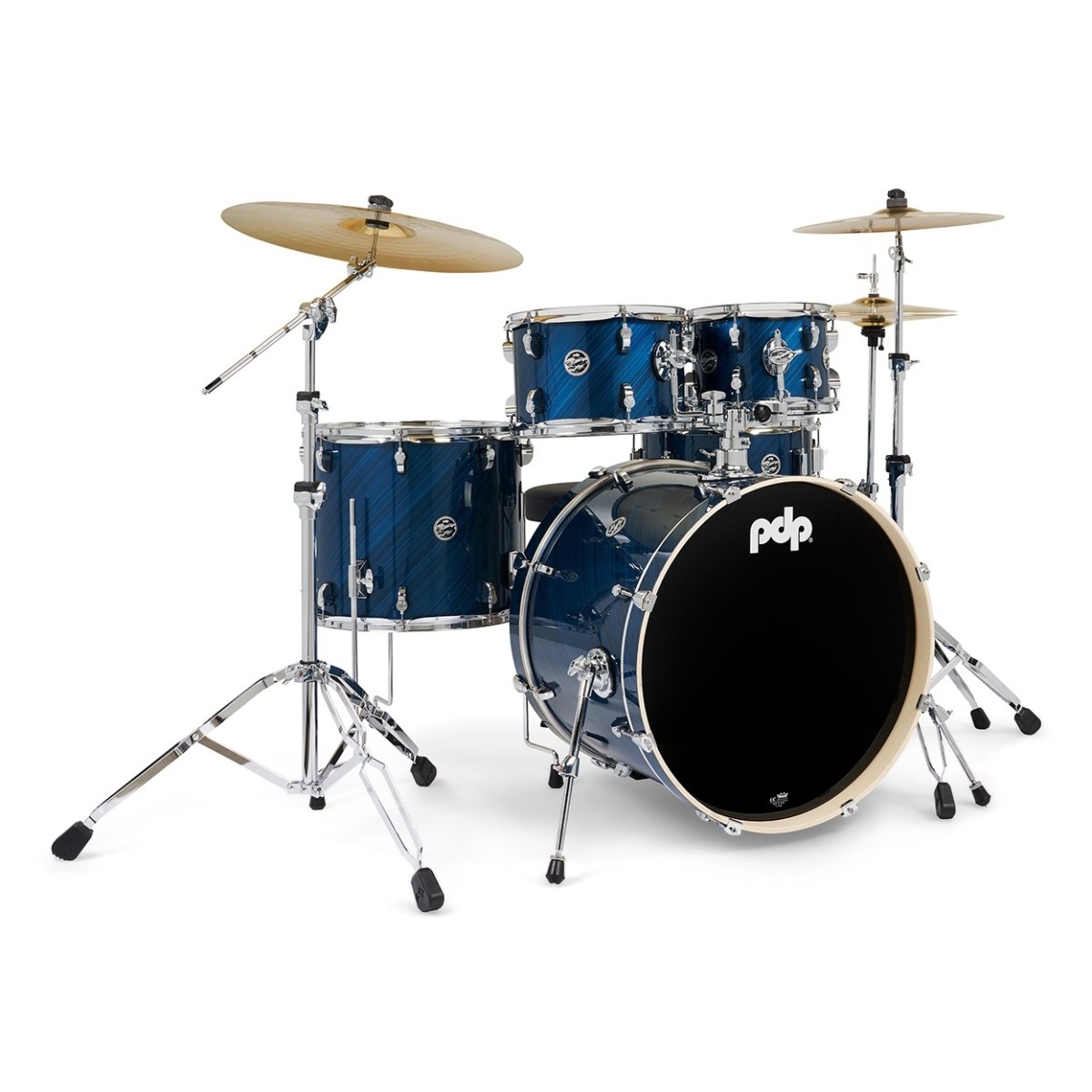 PDP Mainstage 5pc Drum Kit with Hardware Pack and Paiste Cymbals - Blue Steel
