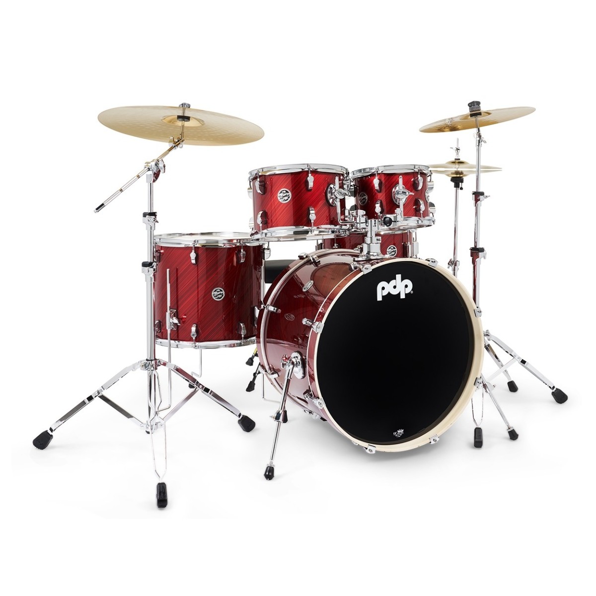 PDP Mainstage 5pc Drum Kit with Hardware Pack and Paiste Cymbals - Twisted Cherry