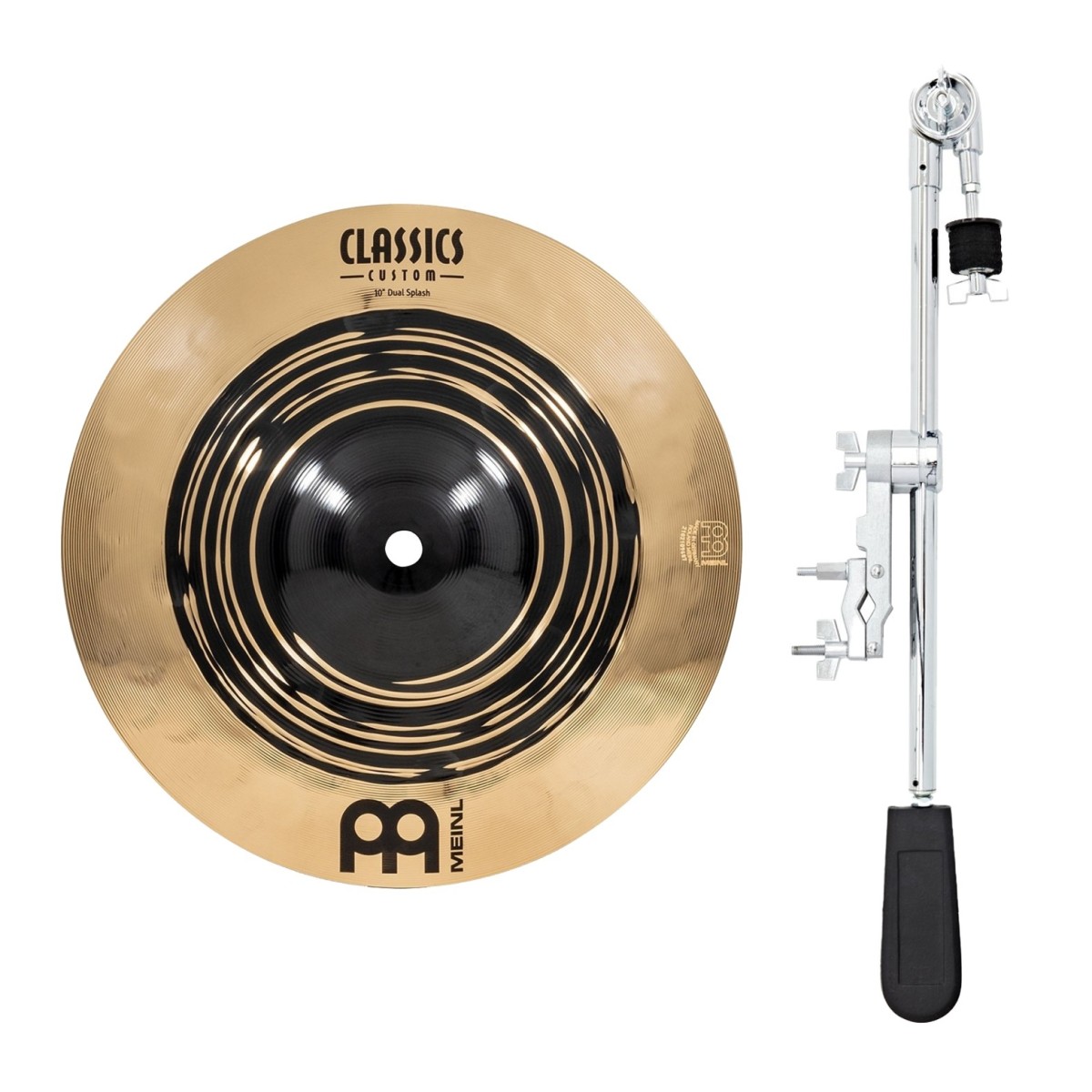 Meinl Classics Custom Dual 10 Splash & Deluxe Weighted Cymbal Grabber Arm