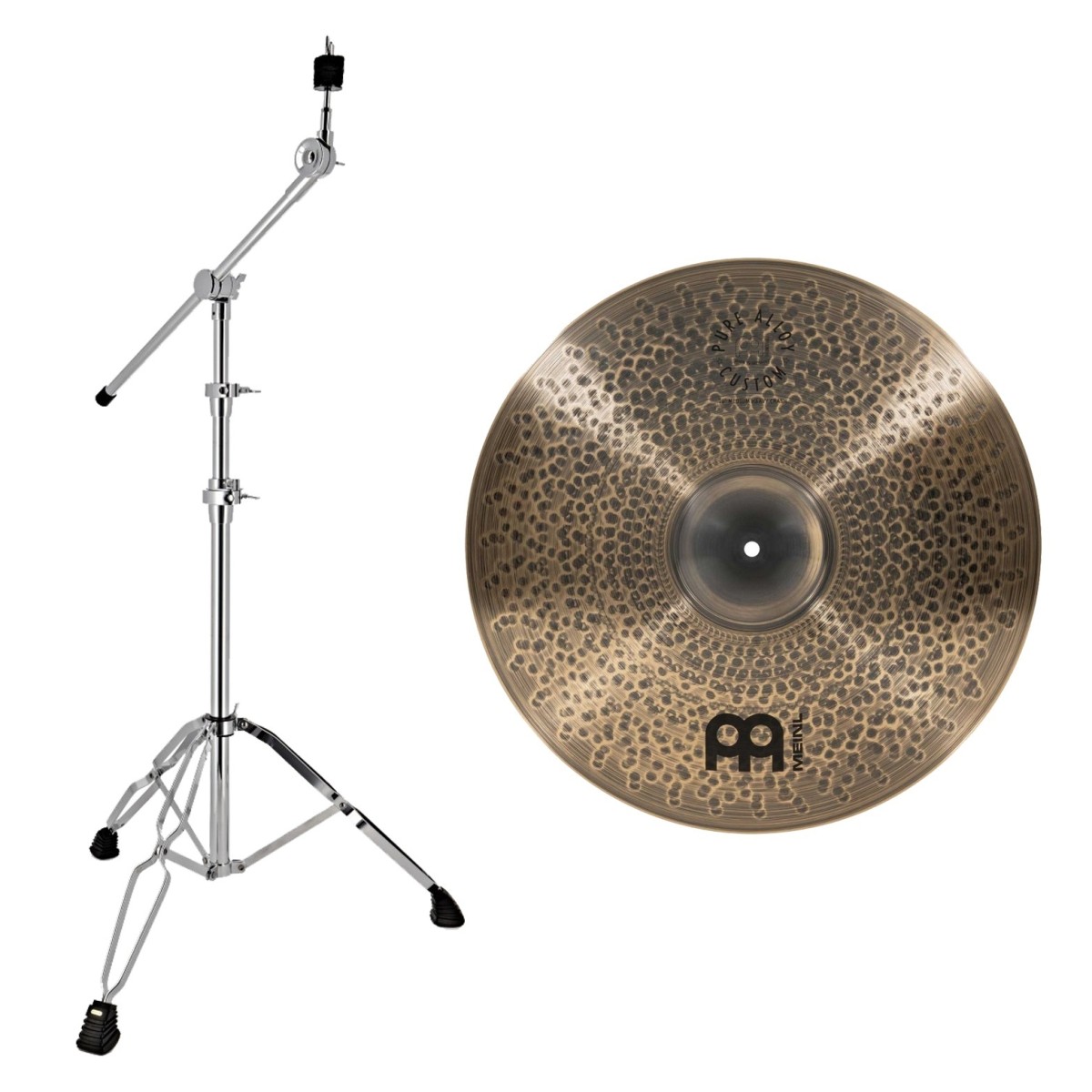 Meinl Pure Alloy Custom 20" Medium Heavy Crash & Heavy Duty Cymbal Boom Stand