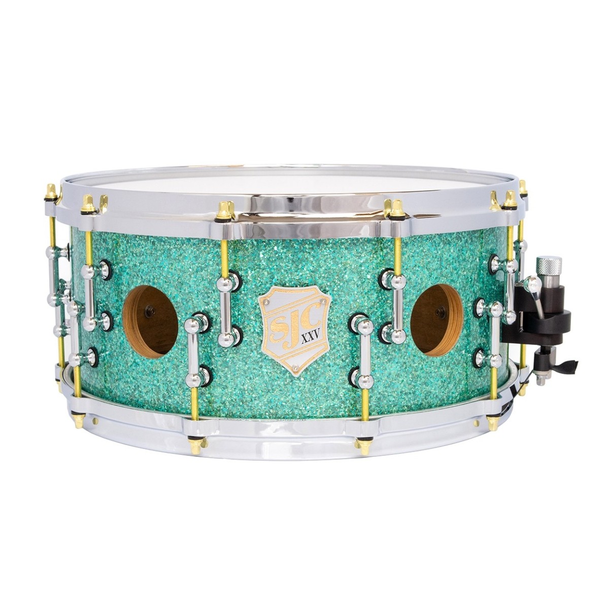 SJC Drums 25th Anniversary 14 x 6.5 Snare Drum Turquoise Glitter