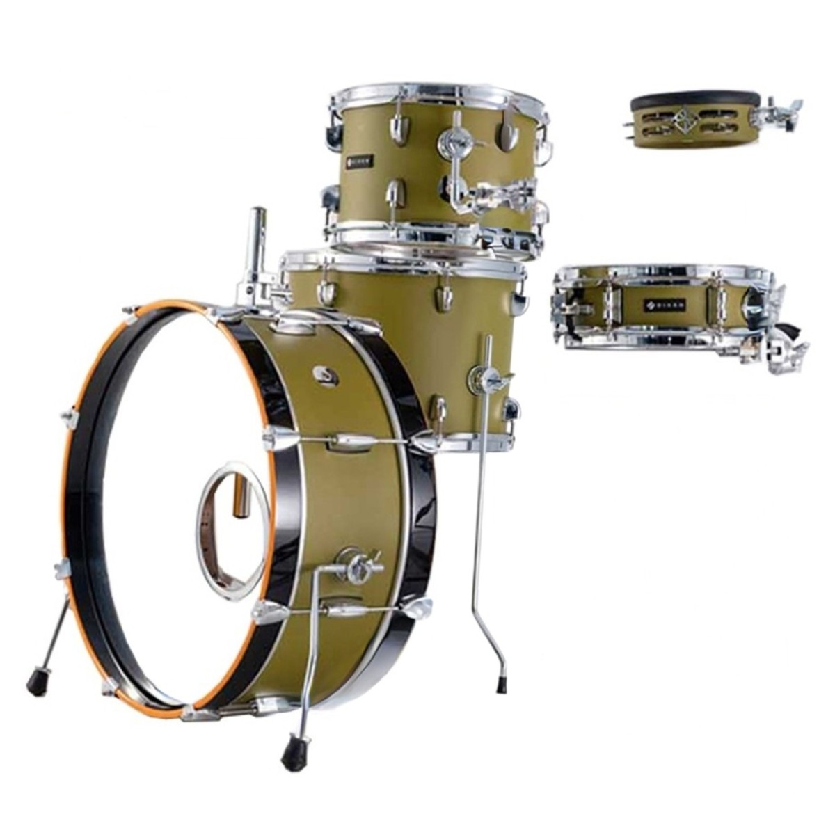 Dixon Drums Little Roomer 20 5pc Shell Pack Olive Green