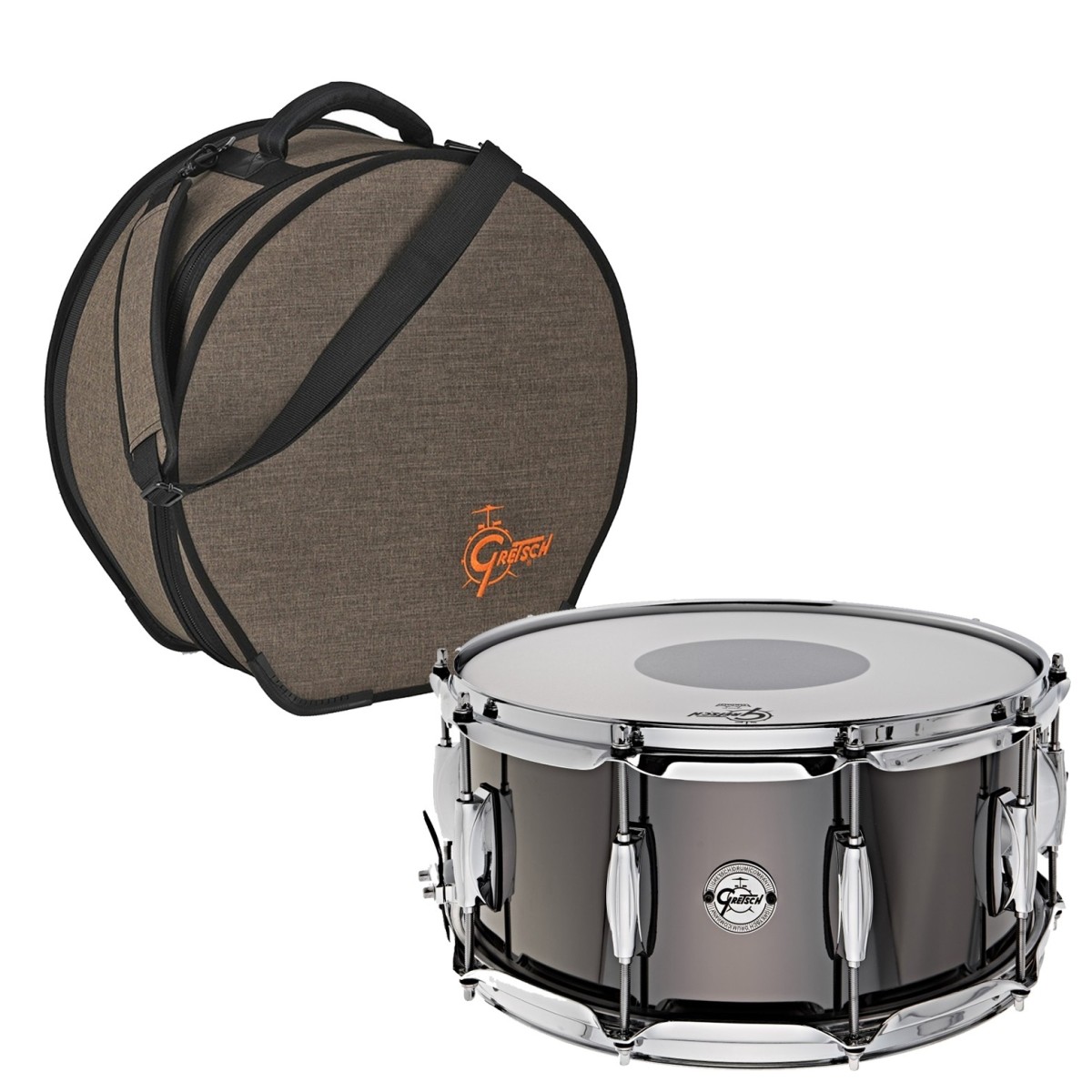 Gretsch Full Range 14 x 6.5 Black Nickel Over Steel Snare & Premium Bag