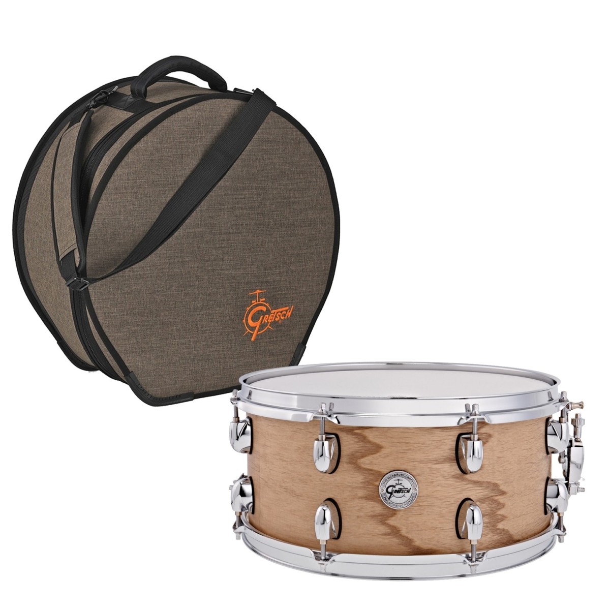 Gretsch 14" x 6.5" Silver Series Snare Drum & Premium Bag Natural Satin