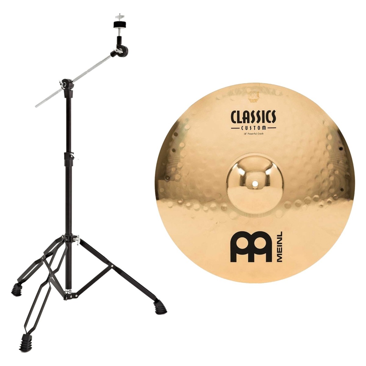 Meinl Classics Custom 18 Powerful Crash & Boom Arm Stand Black