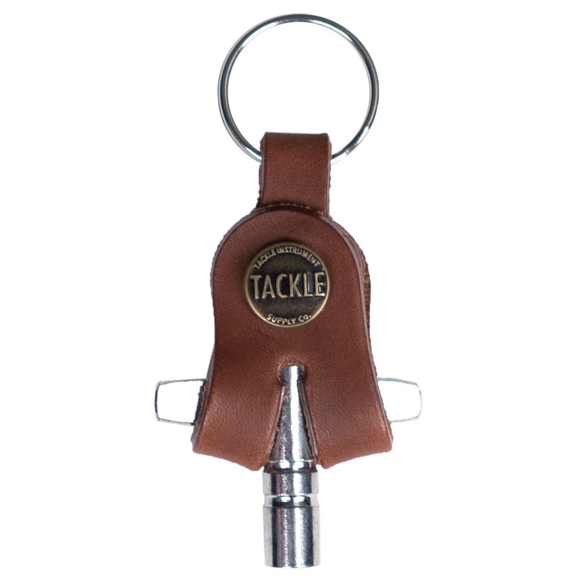 Tackle Instrument Supply Co. Drum Key with Leather Case Mahogany
