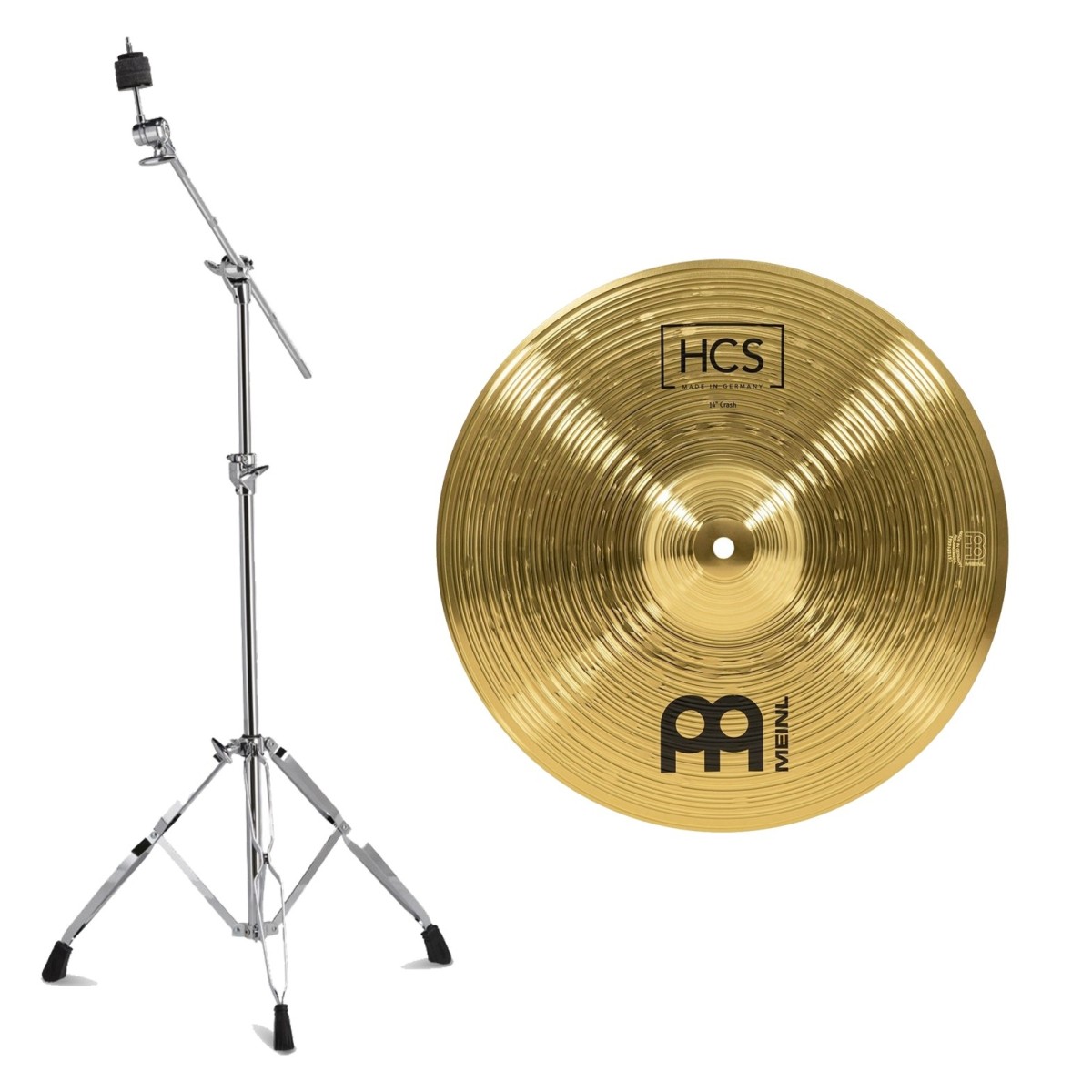 Meinl HCS 14 Crash Cymbal & Gretsch Explorer Series Boom Cymbal Stand