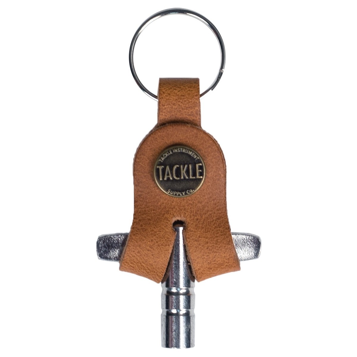 Tackle Instrument Supply Co. Drum Key with Leather Case Saddle Tan