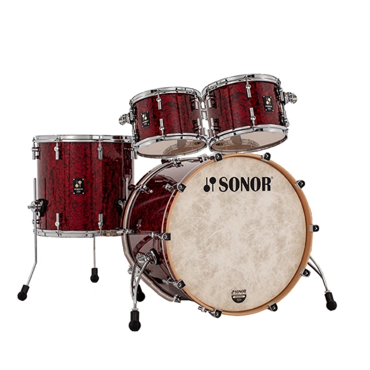 Sonor Momentum 22" 4pc Beech Shell Pack Red Pearl - Free 10 Tom
