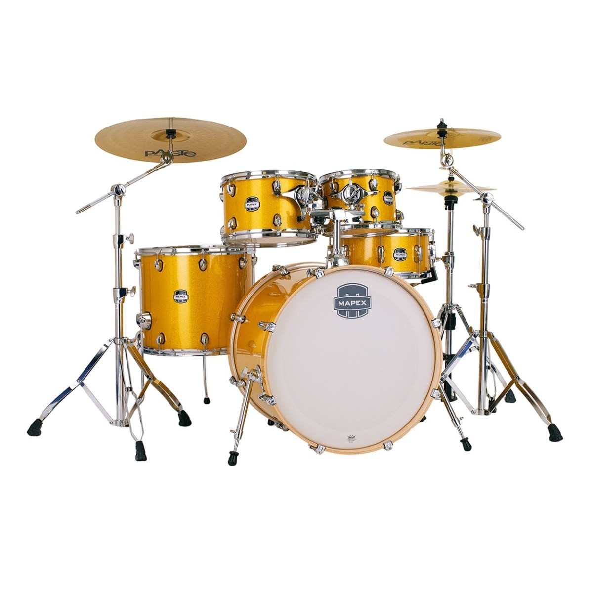 Mapex Mars Birch 22 5pc Drum Kit w/Cymbals Sunflower Sparkle