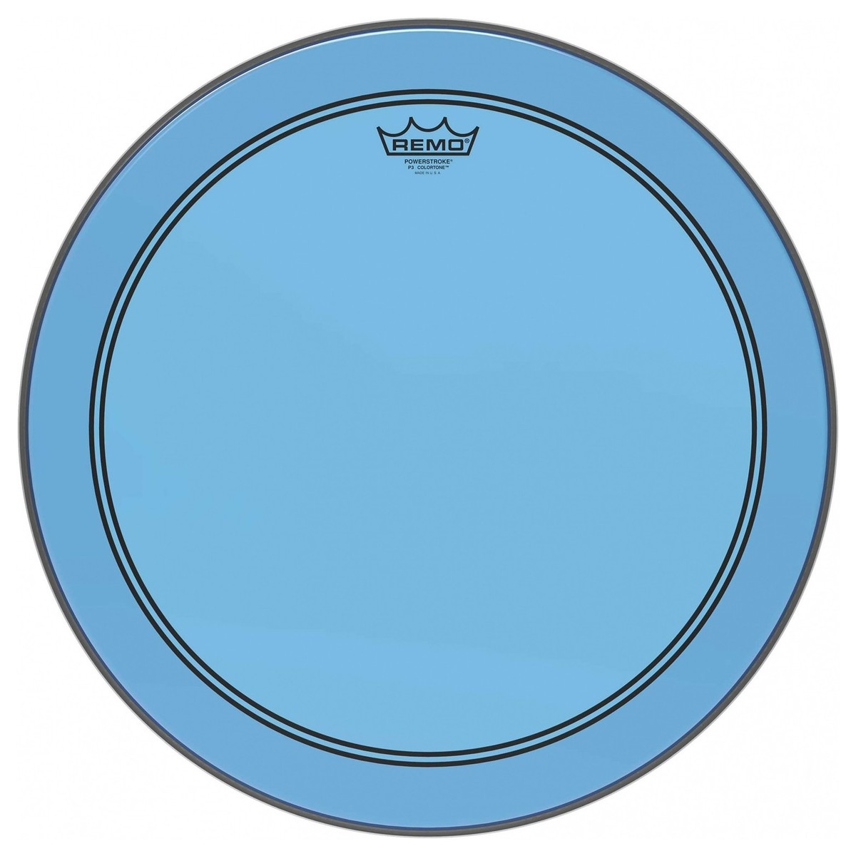 Remo Powerstroke 3 Colortone Blue 24 Bass Drum Head
