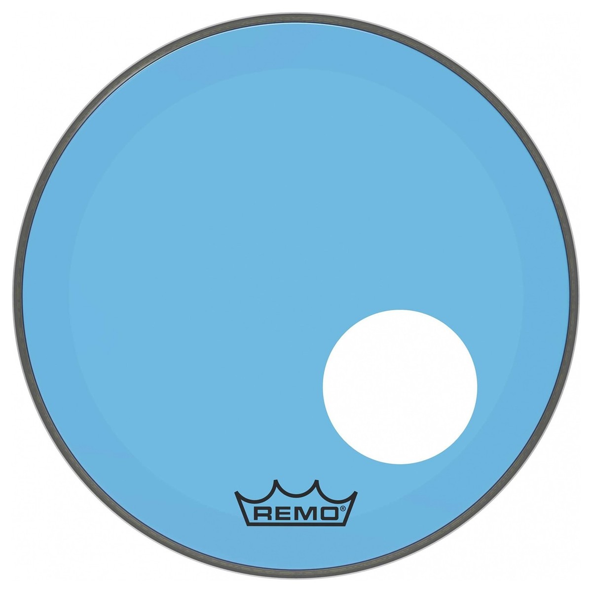 Remo Powerstroke 3 Colortone Blue 24 Ported Bass Drum Head