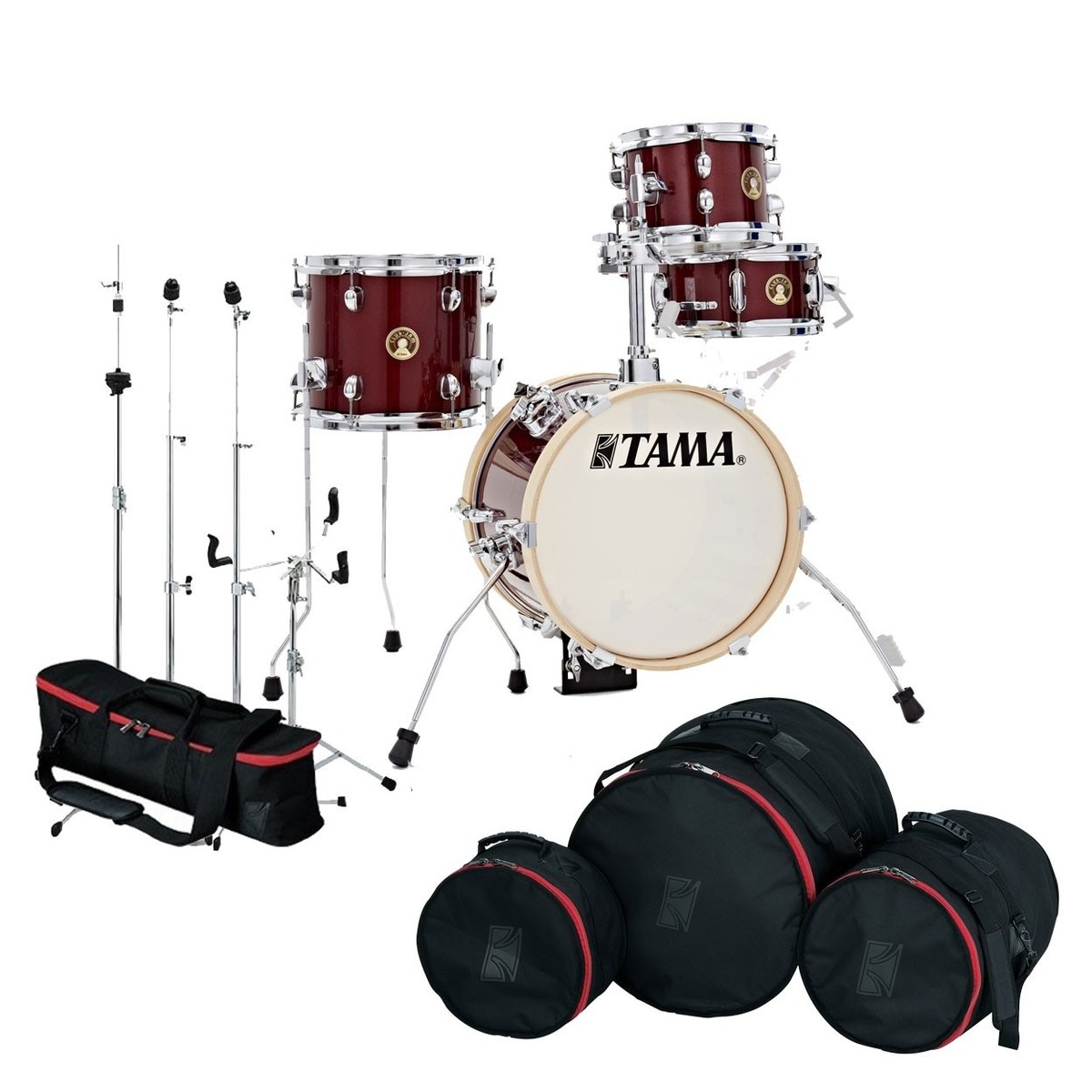 Tama Club-JAM 14" Flyer Gig Pack with Hardware and Bags Candy Apple Mist