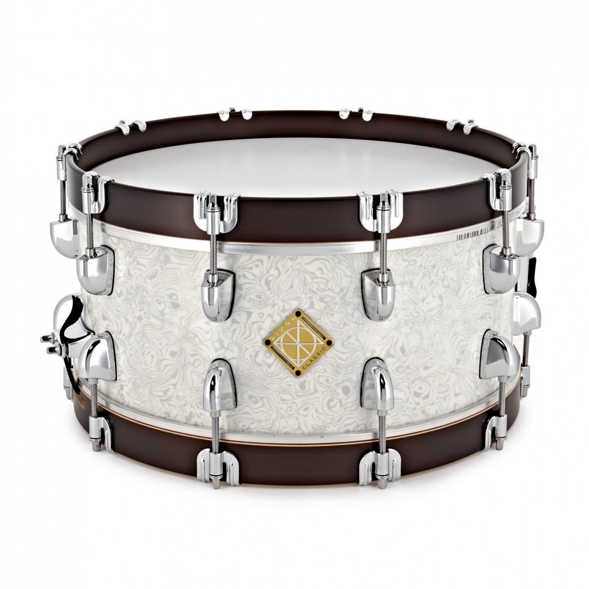 Dixon Drums 14 x 6.5 Classic Series Sub Zero Maple w/Maple Hoops