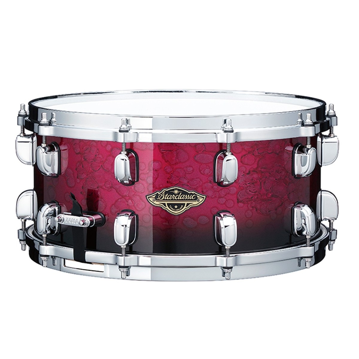 Tama 14 x 6.5 Walnut Birch Snare Drum Molten Raspberry Fade