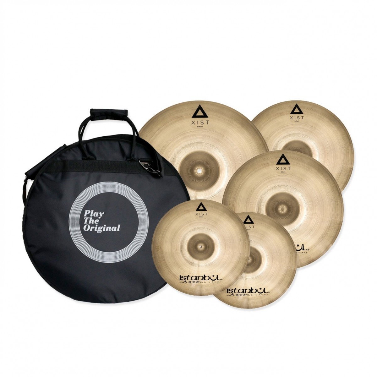 Istanbul Agop XIST Brilliant Cymbal Set with Free 18 Crash + Bag