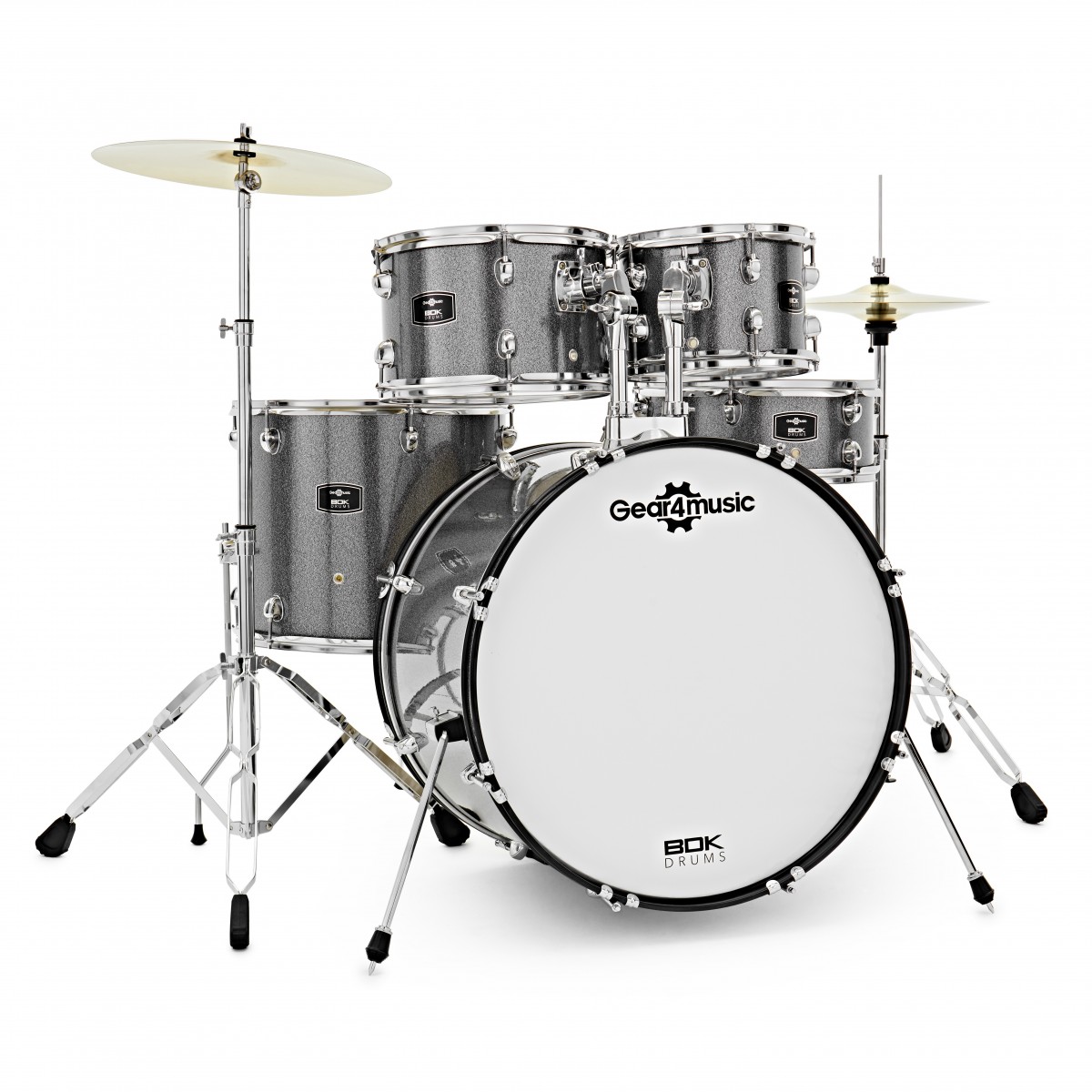 BDK-22 Rock Drum Kit Silver Sparkle
