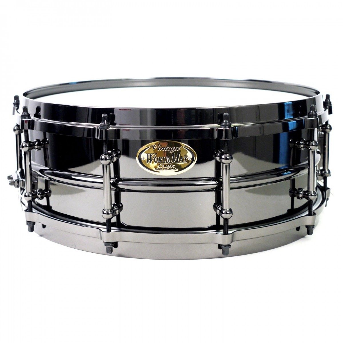 WorldMax 14" X 5" Black Brass Snare Drum Black Hardware