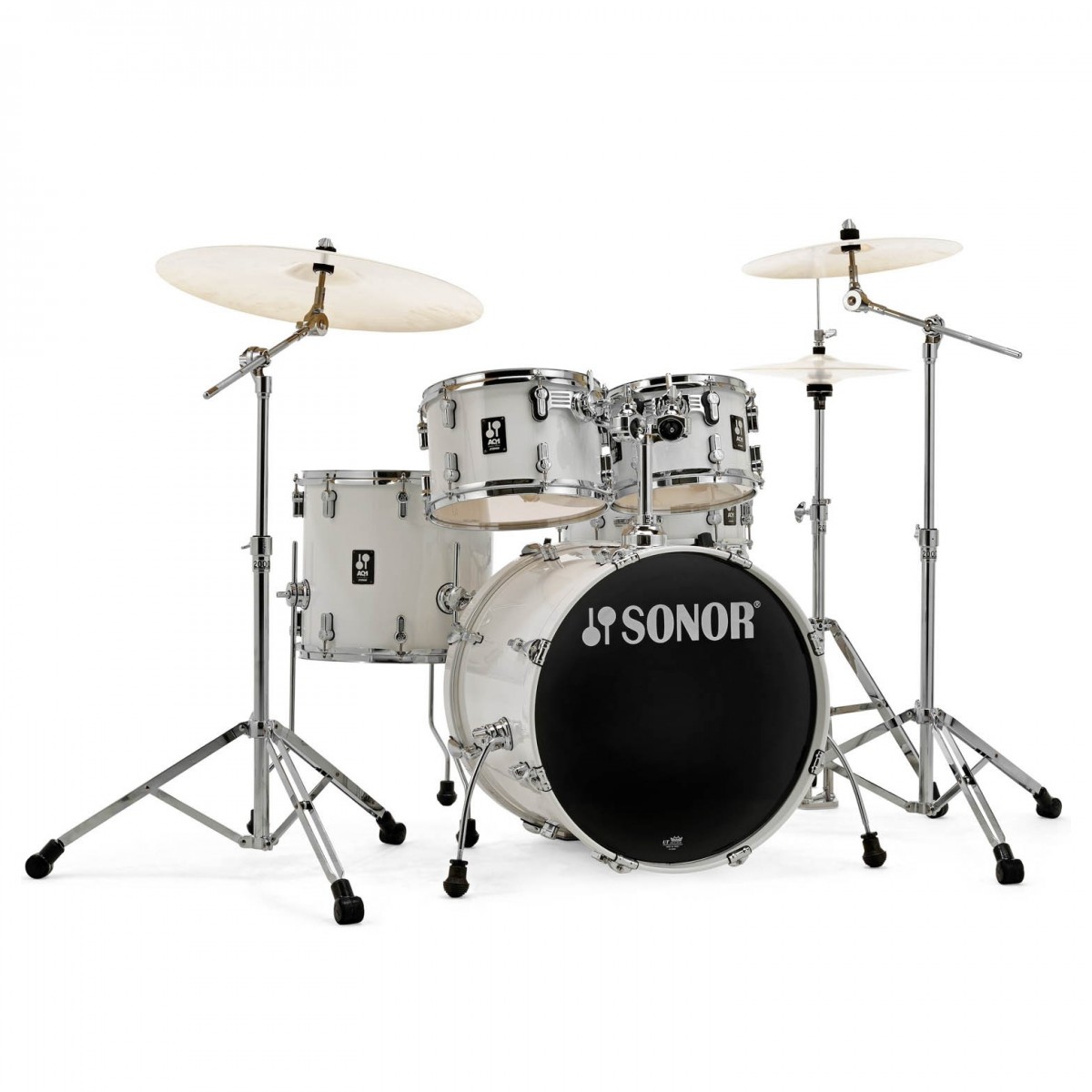 Sonor AQ1 20 5pc Drum Kit w/Hardware Piano White