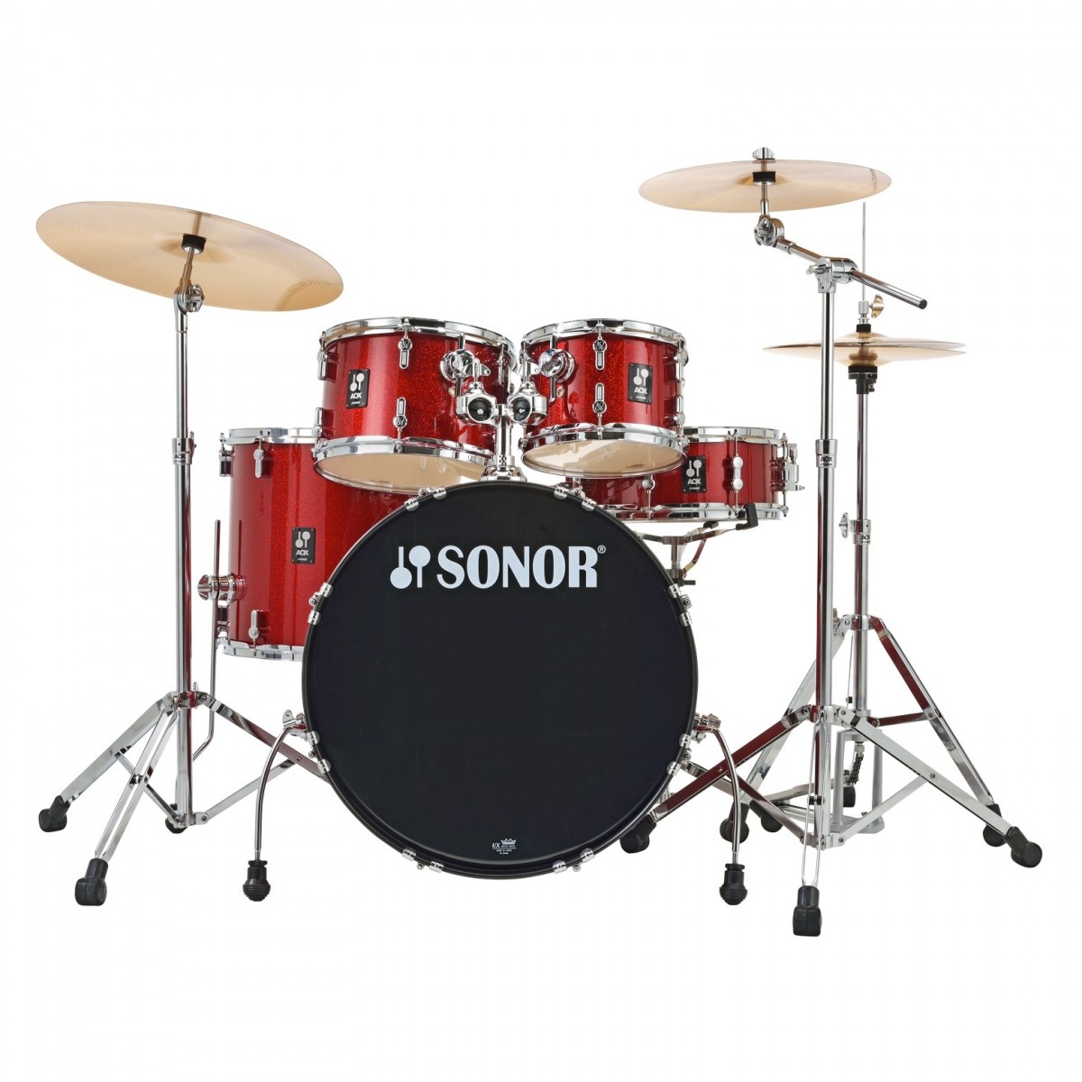 Sonor AQX 22 5pc Drum Kit w/Hardware Red Moon Sparkle